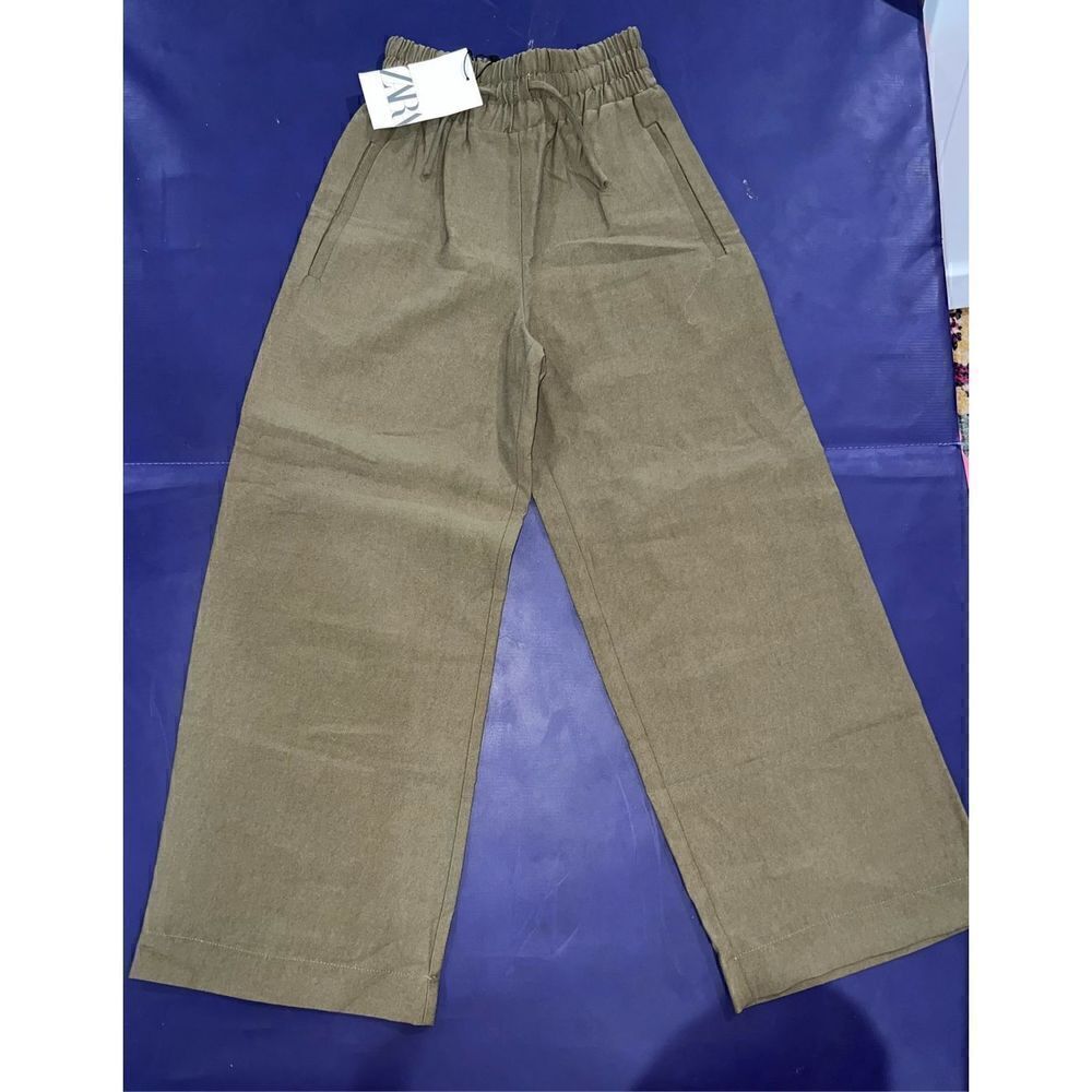 Zara Army Green Gaucho Pants